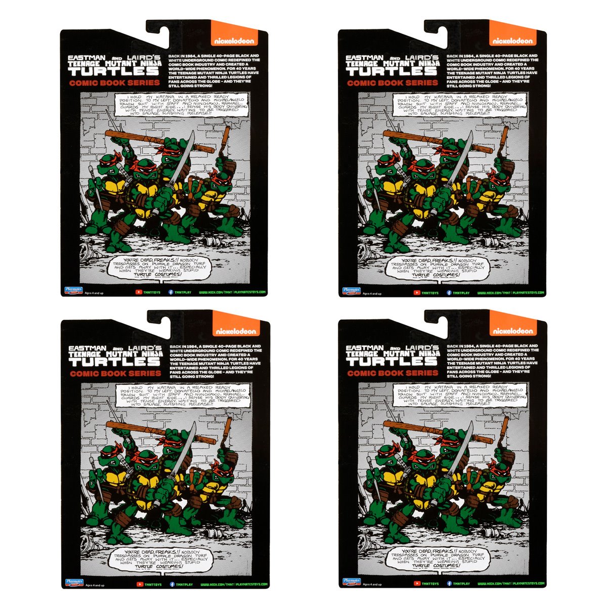 Teenage Mutant Ninja Turtles Classic Colour Comic Book Series Turtles Action Figure 4-Pack PL80992 US-Import