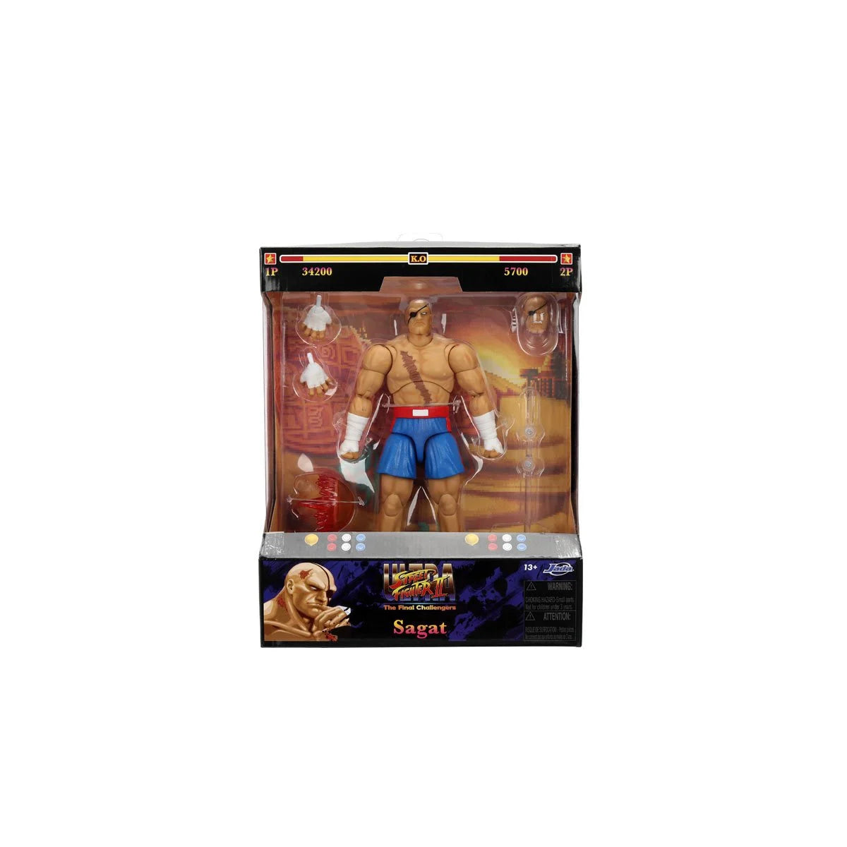 Ultra Street Fighter II Sagat 6-Inch Scale Deluxe Action Figure JD35171 US-IMPORT