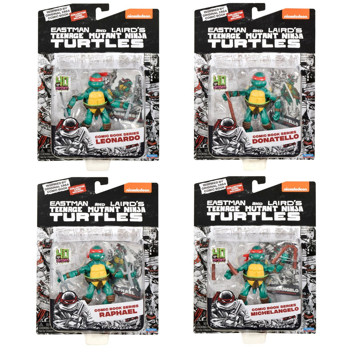 Teenage Mutant Ninja Turtles Classic Colour Comic Book Series Turtles Action Figure 4-Pack PL80992 US-Import