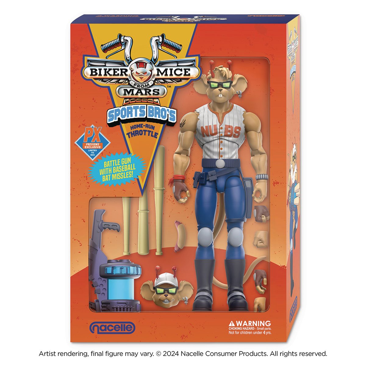 Biker Mice from Mars Sports Bros Home-Run Throttle Action Figure - Previews Exclusive DC317208