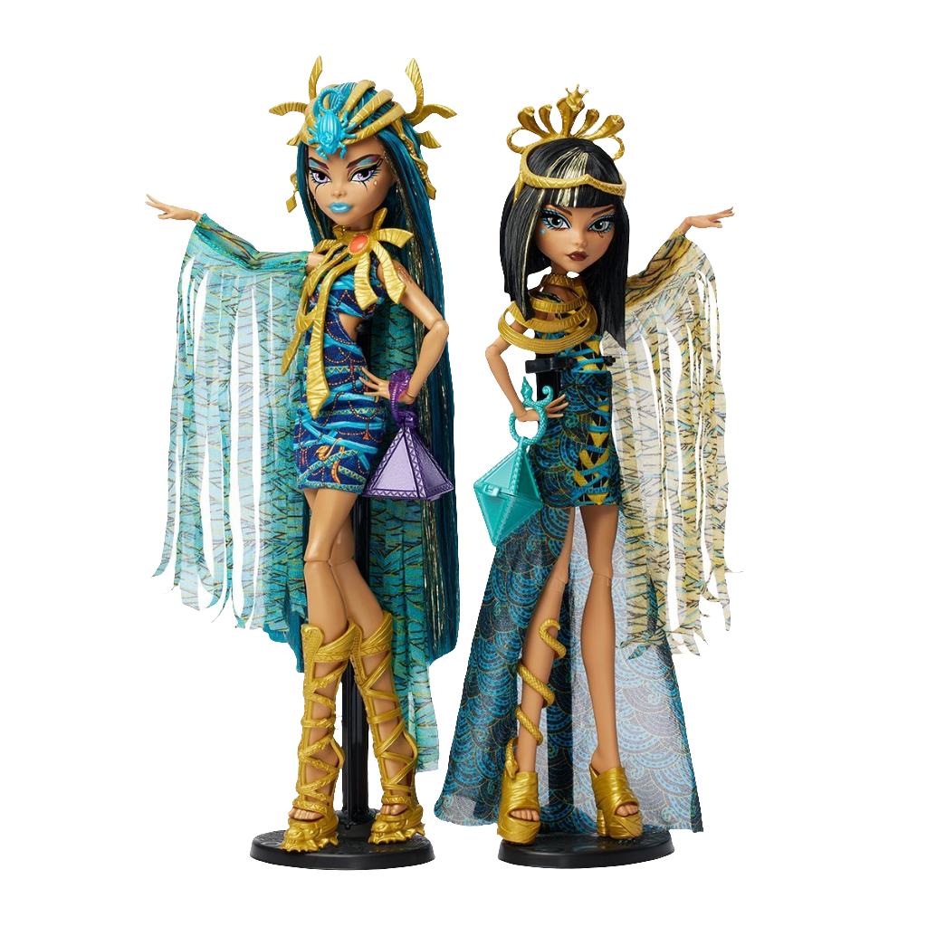 Monster High Cleo und Nefera de Nile Mummy Majesties Doll 2-Pack US-IMPORT HXJ01