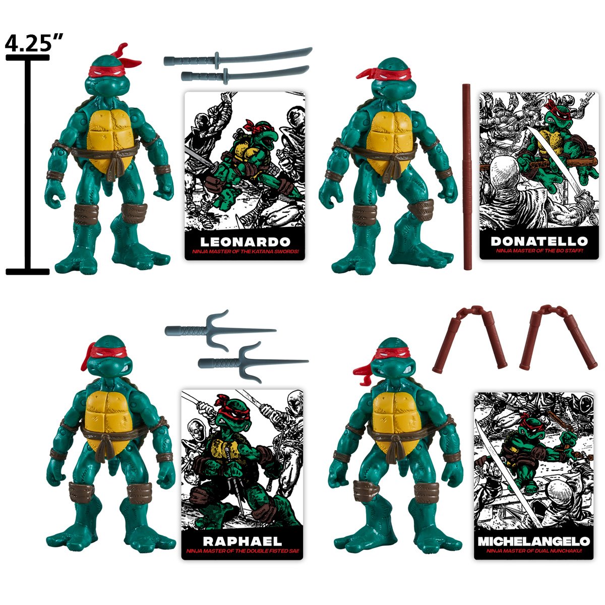 Teenage Mutant Ninja Turtles Classic Colour Comic Book Series Turtles Action Figure 4-Pack PL80992 US-Import