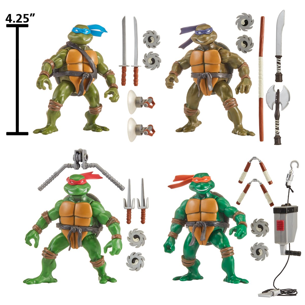 Teenage Mutant Ninja Turtles Classic 2003 Turtles Action Figure 4-Pack PL80997 US-Import