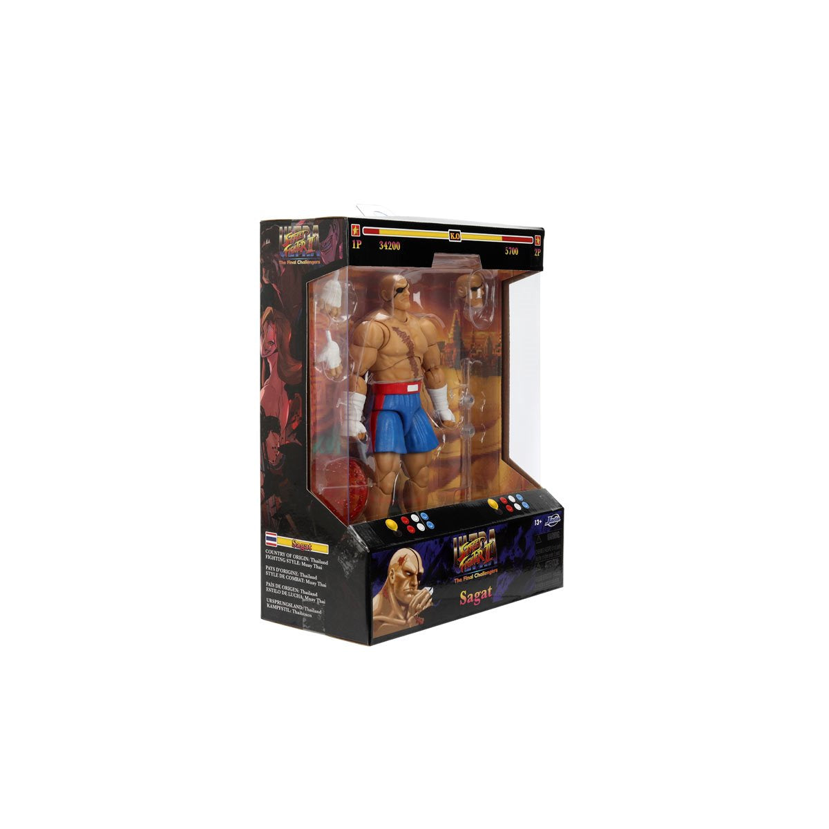 Ultra Street Fighter II Sagat 6-Inch Scale Deluxe Action Figure JD35171 US-IMPORT