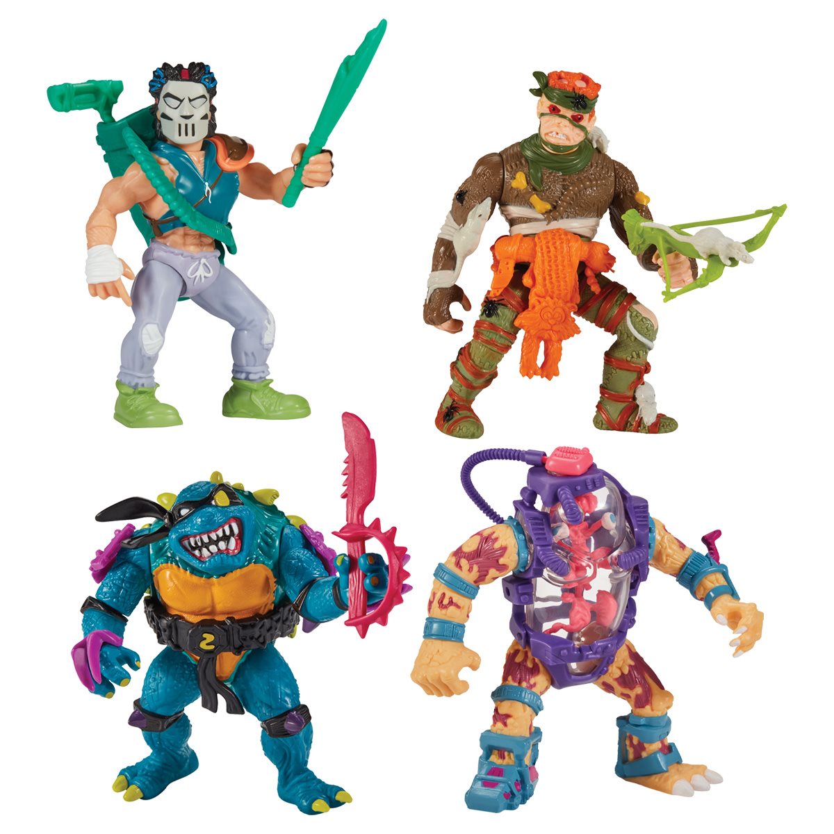 Rat King, Casey Jones, Slash, Mutagen Man - Teenage Mutant Ninja Turtles Classic Mutants Wave3 Action Figure 4-Pack PL80981 US-Import