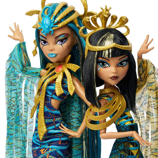 Monster High Cleo und Nefera de Nile Mummy Majesties Doll 2-Pack US-IMPORT HXJ01